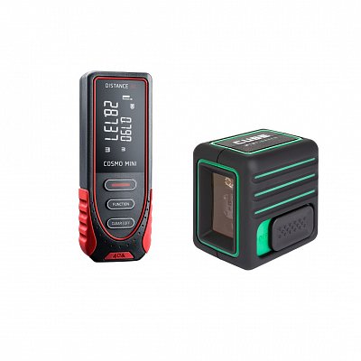 Купить Нивелир лазерный ADA Cube MINI GREEN Basic Edition + Дальномер лазерный ADA Cosmo MINI
