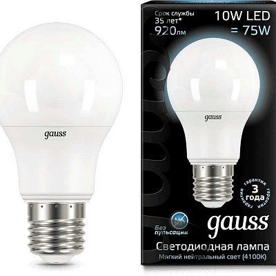 Купить Лампа 920lm; 10W; E27; 4100K; LED; GAUSS A60